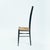 Mid-Century Modern Italian Ebonised Straw Webbing Highback Side Chair in style of Chiavari, 1970s For Sale - Image 3 of 14