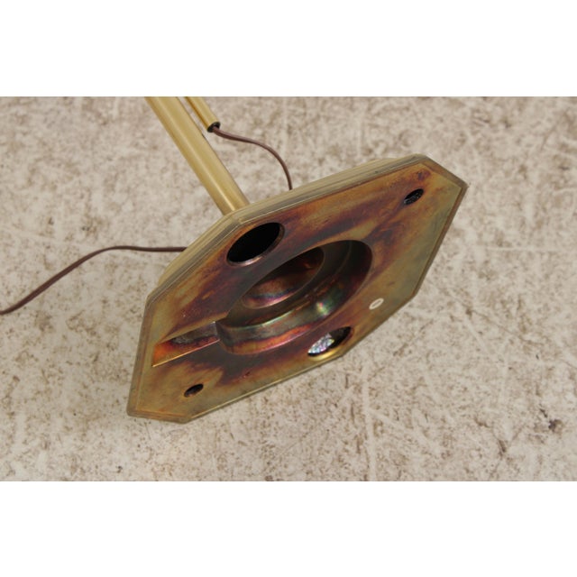 1980s Mid-Century Modern Adjustable Brass Floor Lamp For Sale - Image 13 of 13