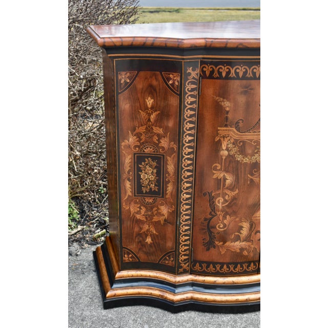 Wood Vintage Painted Regency Style Two Door Accent Cabinet For Sale - Image 7 of 13