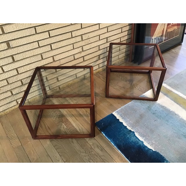 1950s Kai Kristiansen Mid-Century Modern Cube Shape End Tables - a Pair For Sale In Washington DC - Image 6 of 6