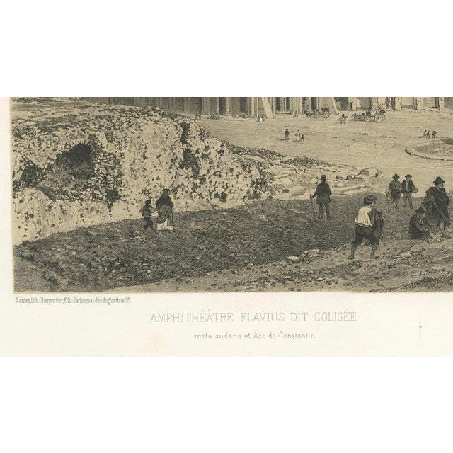 Mid 19th Century After Bayot, Colosseum and Arch of Constantine, Rome, 1869, Lithograph For Sale - Image 5 of 10
