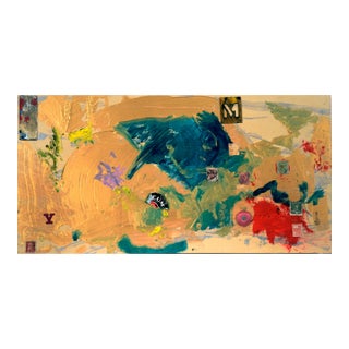 Time Is Golden - Modern Abstract on Wood Panel by Michael Pauker For Sale