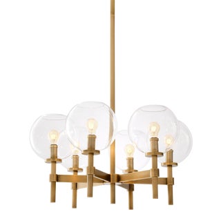 Brass Globe Chandelier | Eichholtz Jade S For Sale