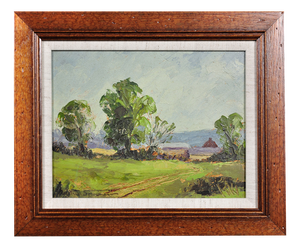 Arthur Spooner, En Plein Air Post Impressionist Landscape of Rural Derbyshire, Oil Painting