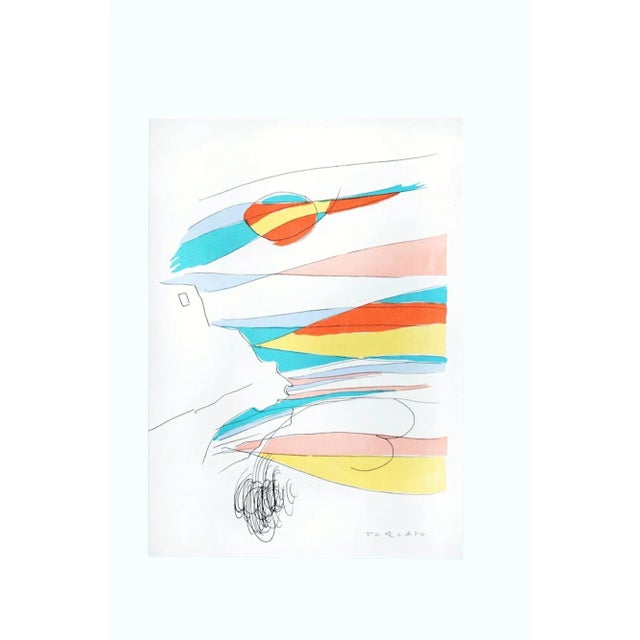 Untitled is a colored lithograph realized by the contemporary artist Giulio Turcato in the 1970s. Hand-signed in pencil on...