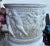 Sculpture Materials Antique Round White Cement Relief Cherub Planter For Sale - Image 7 of 12