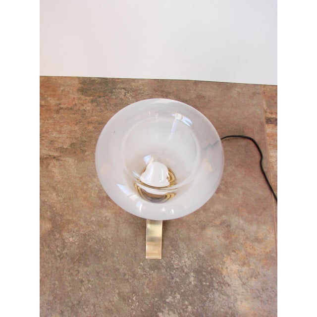 1970s Mid-Century Table Lamp in Brass and Glass, 1970s For Sale - Image 5 of 10