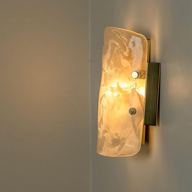 Marble & Murano Glass Wall Light Fixture from Hillebrand, 1960s For Sale - Image 6 of 16