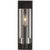 Sonnet Petite Single Sconce in Bronze with Clear Glass Designer: Chapman & Myers Height: 10" Extension: 4" Backplate: 3" X...