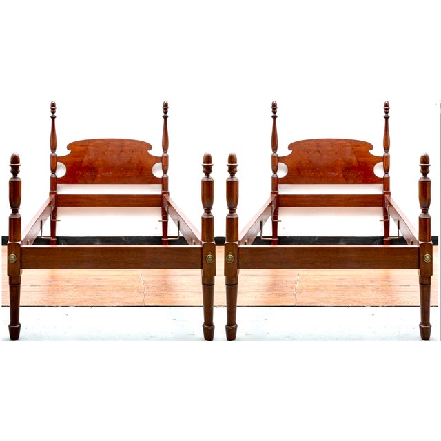1960s Pair of Mahogany Chippendale Style Twin Bed Frames Chairish