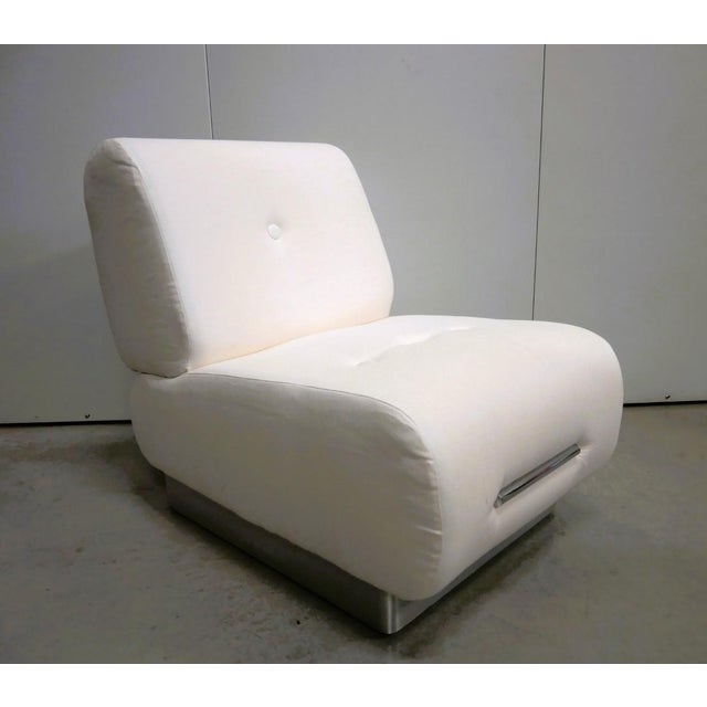 Vintage Lounge Chair in White, 1970s For Sale - Image 12 of 15