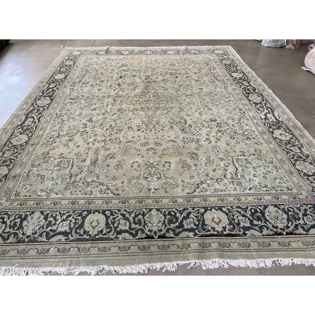 Textile Vintage Traditional Hand-Knotted Wool Rug - 10" X 13'7" For Sale - Image 7 of 11