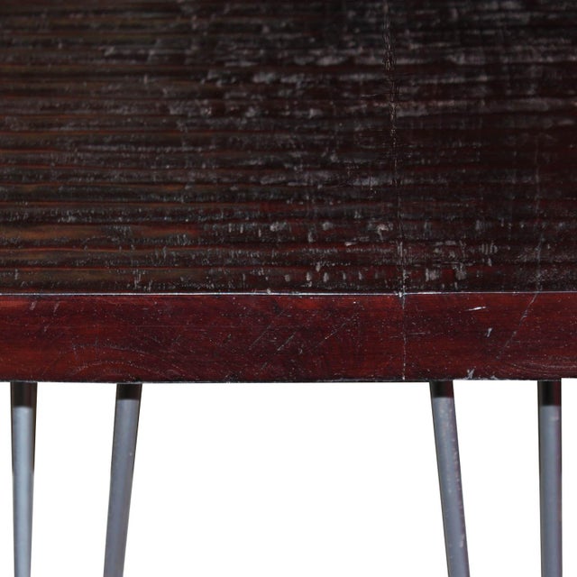 Contemporary Mahogany Pin Leg Console Table Chairish