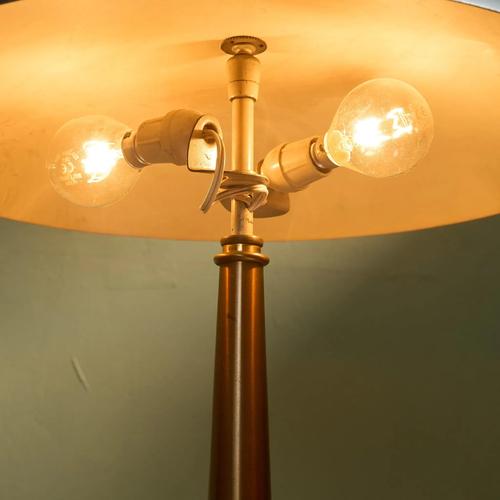 Italian Black and Brass Table Lamp with Adjustable Shade For Sale - Image 6 of 9