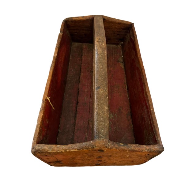 Antique French Provincial Country Wooden Storage Caddy. This Tool Caddy/Box features an attractive distressed finish,...