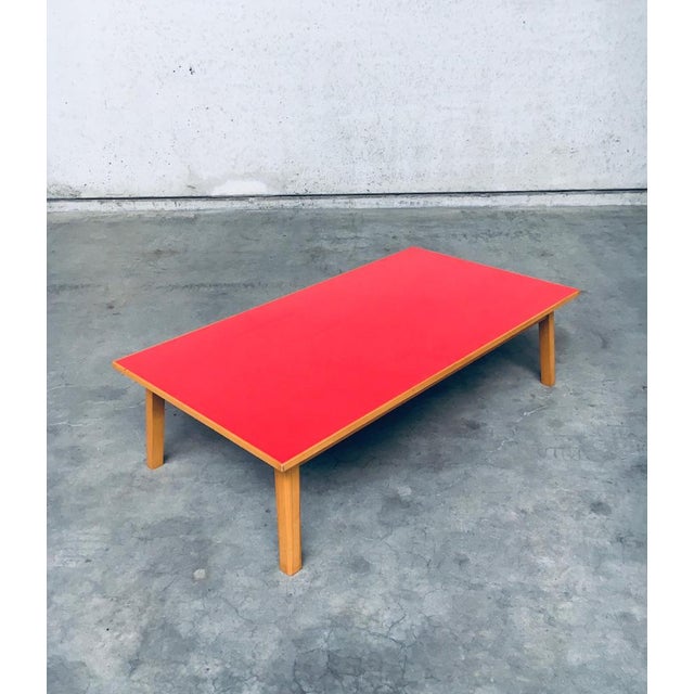 Mid-Century Red Coffee Table, Belgium, 1950s For Sale - Image 17 of 18