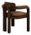 Double Arch Dining Chair in Dark Brown Cotton Velvet from Insidherland For Sale