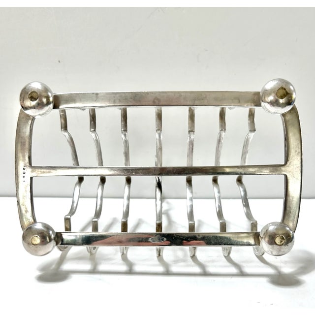 Late 19th Century Antique English Elkington & Co Silverplate Toast Rack – Late 19th Century For Sale - Image 5 of 7