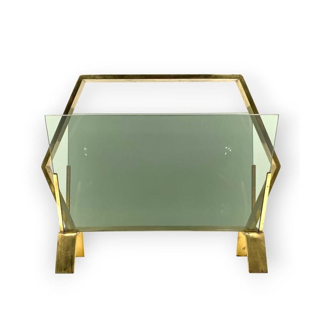 Italian Modern Magazine Rack in Brass, 1970 For Sale - Image 11 of 18