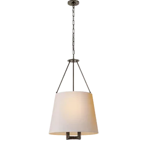 J. Randall Powers for Visual Comfort Signature Dalston Hanging Shade in Bronze with Natural Paper Shade