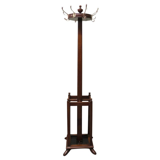 Brown Revolving Hall Stand in Oak, 1960 For Sale - Image 8 of 8
