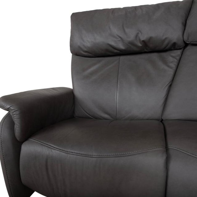 Trapez 3-Seater Sofa in Grey Leather from Himolla For Sale - Image 9 of 18