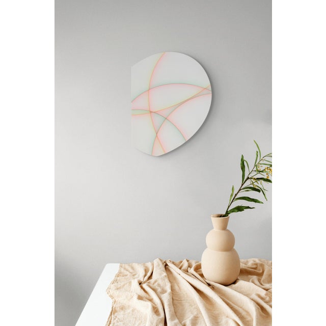 Abstract Contemporary Abstract Cast Acrylic and Spray Paint "Shield Iii" by Tom Henderson For Sale - Image 3 of 9
