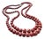 Genuine Red Coral Necklaces, Hand-Knotted Strands in Natural Coloration, a Pair For Sale