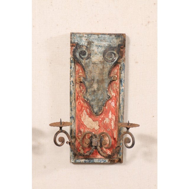 19th Century Italian Wall Mounted Candle Sconces - A Pair For Sale - Image 10 of 11