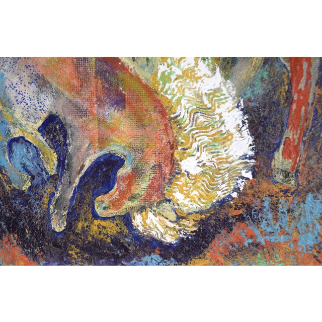 "Carousel" Abstracted Horses With Texture in Acrylic on Canvas by Marion J Denton For Sale In Monterey, CA - Image 6 of 10