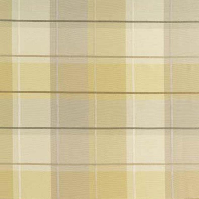 Sample - Schumacher Coin Silk Plaid Fabric in Alabaster For Sale