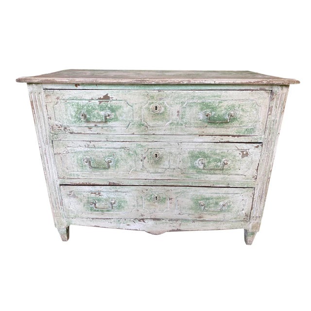 Late 18th Century Green Commode - French 18th Century Louis Xvi Period Commode For Sale - Image 5 of 13