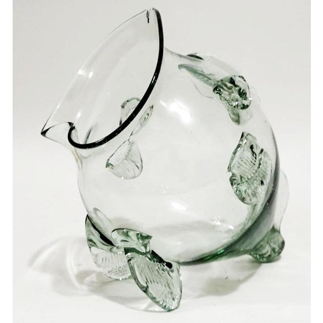 Mid-Century Blenko Style Hand Blown Fish Vase Display as is, add seashells, bathroom soaps, so many possibilities!