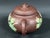 Brown Late 20th Century Chinese Art Yixing Clay Teapot With Enamel Flower Design For Sale - Image 8 of 10