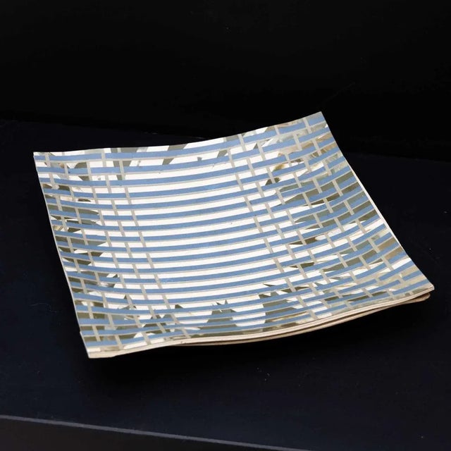 Gray Mid-Century Ceramic Plate by Sergio Bollagisio For Sale - Image 8 of 8