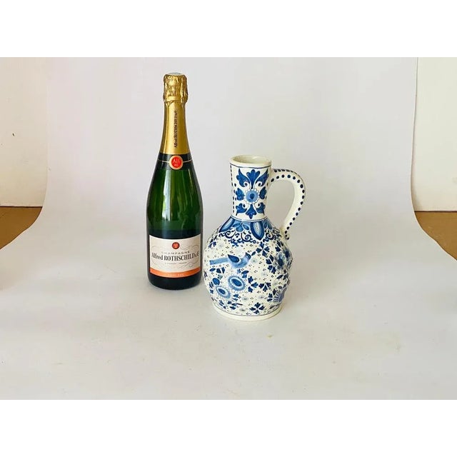 Blue White and Blue Jug in Faïence from Delft, Netherlands, 19th Century For Sale - Image 8 of 10