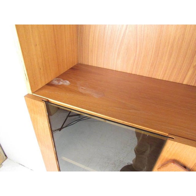 1970s Scandinavian Modern Teak Wall Unit For Sale In New York - Image 6 of 11