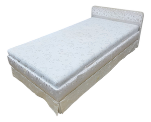 Vintage Single Upholstered Bed with Mattress and Frame, 1960s