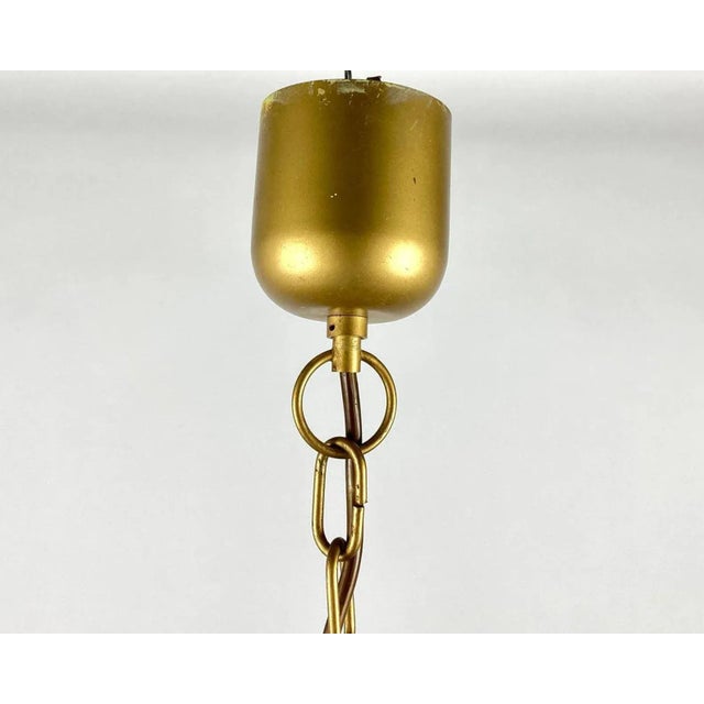 Smoky Glass and Brass Chandelier by JBS Leuchten, Germany For Sale - Image 9 of 10