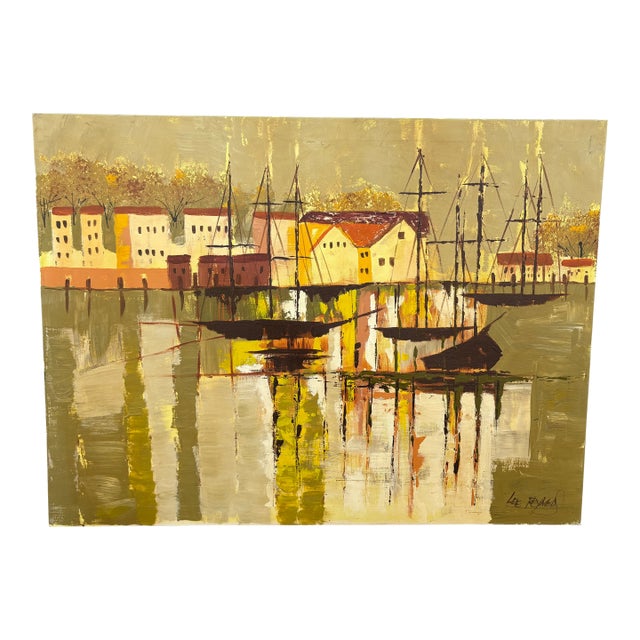 Mid 20th Century Oil on Canvas Signed Lee Reynolds For Sale
