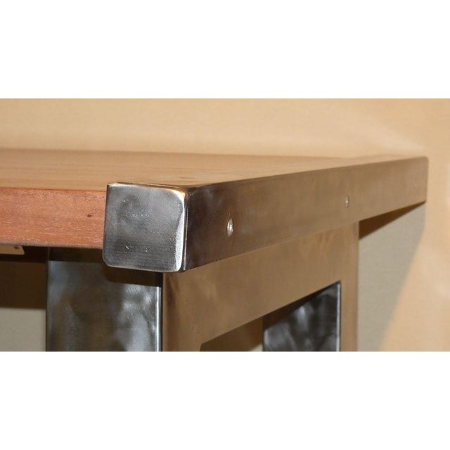 Industrial Italian Industrial Mahogany Dining Table from Officina di Ricerca, 1990s For Sale - Image 3 of 18