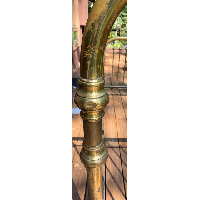 Antique Mixed-Metal Twin Bed Frame With Brass Accents For Sale - Image 4 of 16