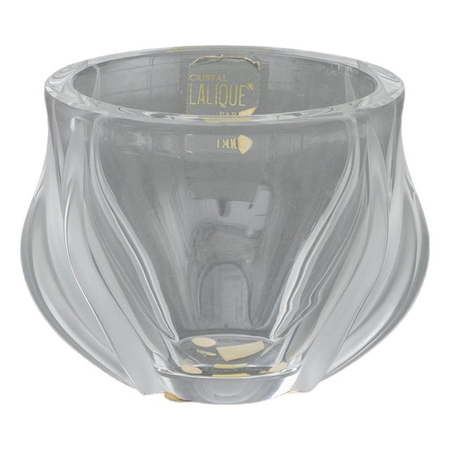 Lalique Crystal "Deux Tulipes" Vase For Sale