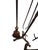 Antique Fireplace Tools Set Arts Crafts Artist Made Hand Forged Wrought Iron For Sale - Image 14 of 16