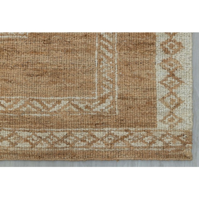 Not Yet Made - Made To Order 5x8Ft. Natural Brown Cream Jute Taureg Inspired Soumek Jute Hand Woven Rug For Sale - Image 5 of 12