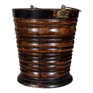Antique Dutch Wooden Bucket Planter For Sale