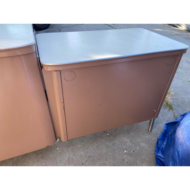 1950s General Fireproofing Vintage Mid Century Modern Tanker Desk For Sale - Image 9 of 12