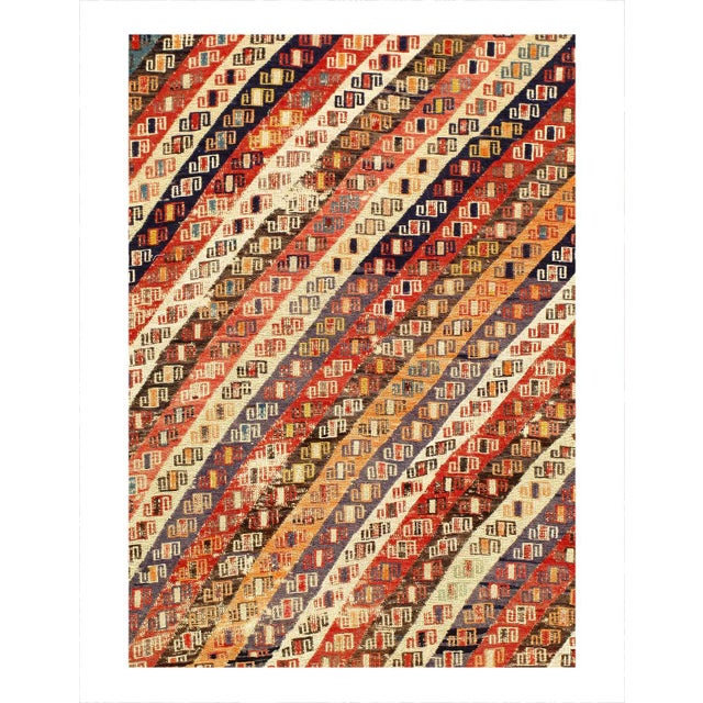 The rug is mostly see the corrasion of the dark brown, tell you the rug is from the 19 ct. This rug is with wool flat...