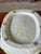 Vintage Glazed Ceramic Owl Planter Cachepot in White and Lime Green For Sale - Image 11 of 11