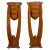 Mid 20th Century Javanese Art Deco Style Teak Wood & Brass Brace Plant Stands - A Pair For Sale - Image 9 of 13